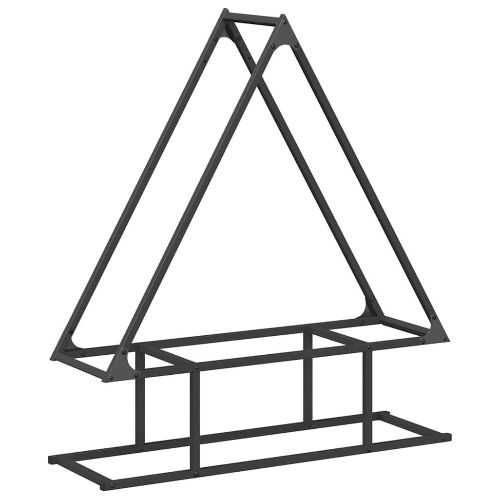 Brandhoutrek 80x25x90 cm koudgewalst staal zwart is nu te koop bij PeponiXL, paradijselijk wonen!