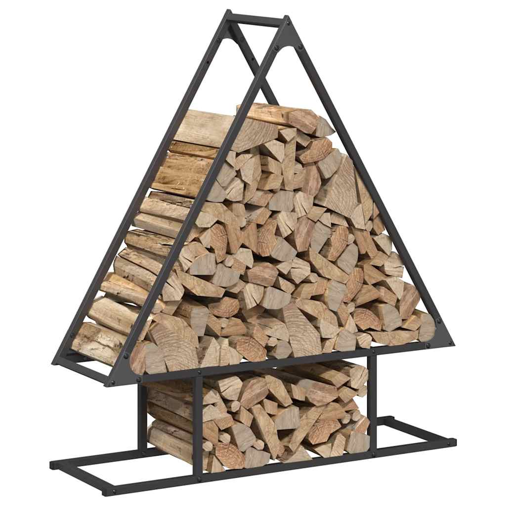Brandhoutrek 80x25x90 cm koudgewalst staal zwart is nu te koop bij PeponiXL, paradijselijk wonen!