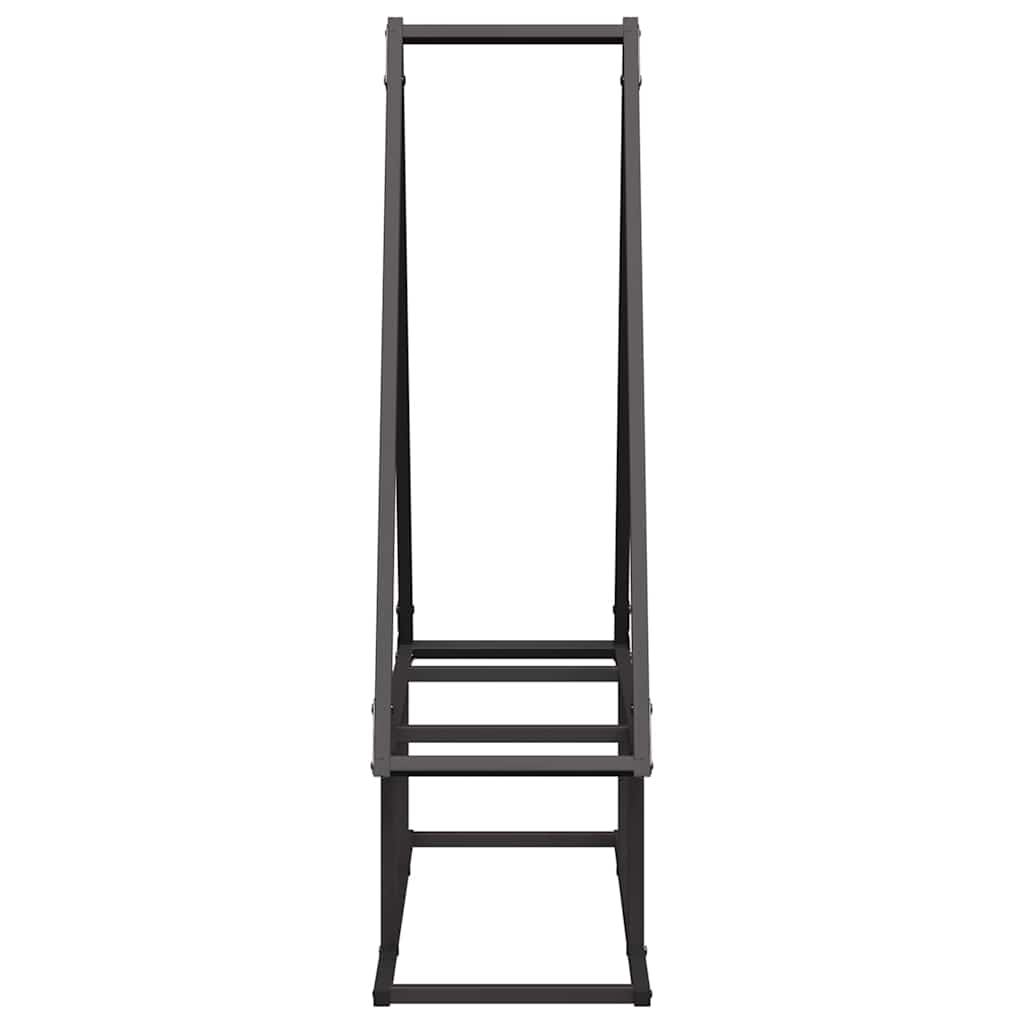 Brandhoutrek 80x25x90 cm koudgewalst staal zwart is nu te koop bij PeponiXL, paradijselijk wonen!