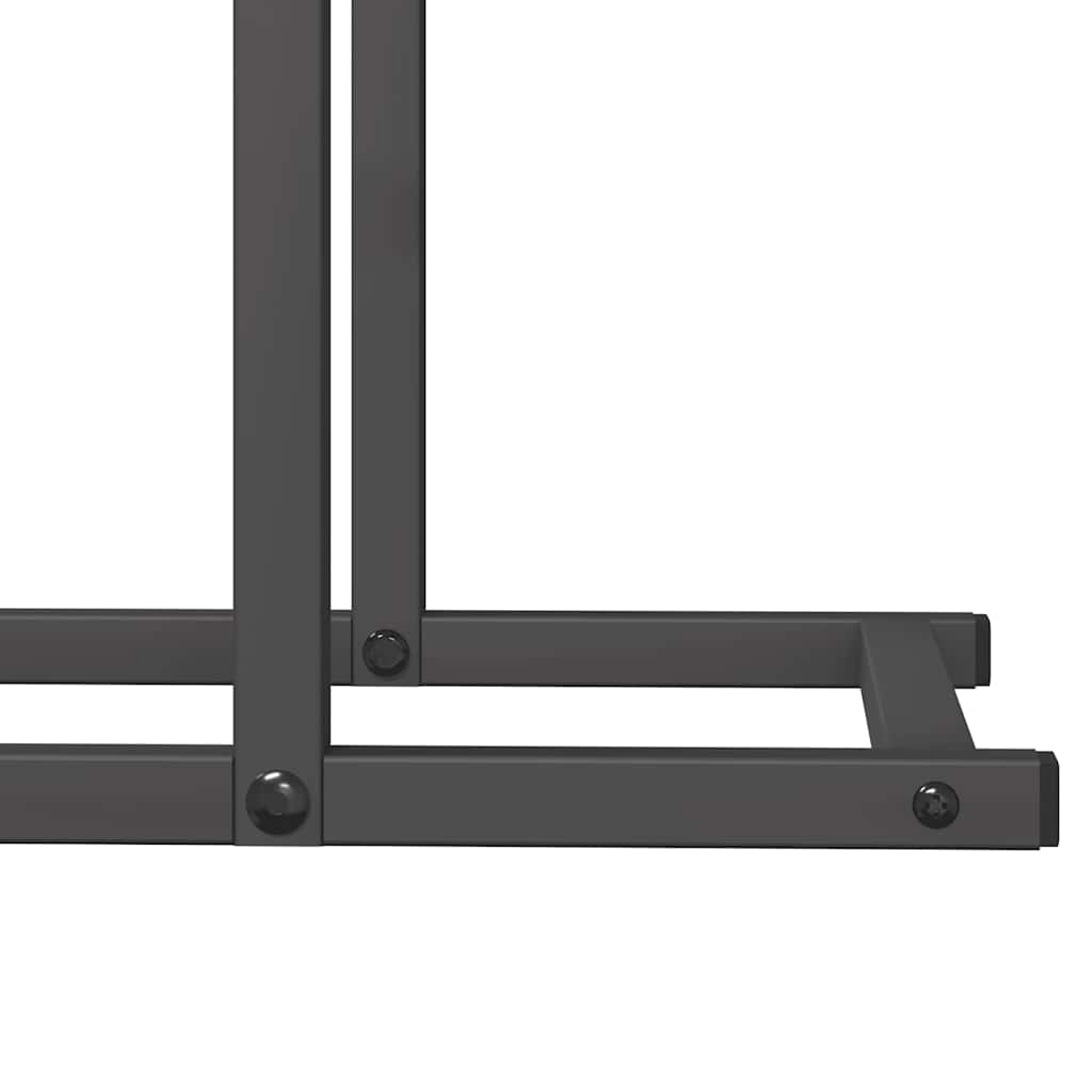 Brandhoutrek 80x25x90 cm koudgewalst staal zwart is nu te koop bij PeponiXL, paradijselijk wonen!