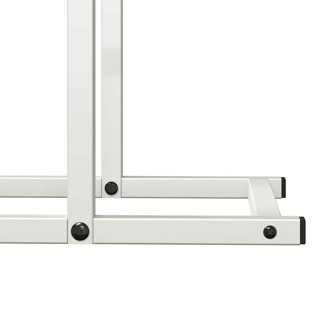 Brandhoutrek 80x25x90 cm koudgewalst staal wit is nu te koop bij PeponiXL, paradijselijk wonen!
