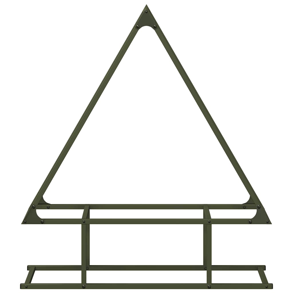 Brandhoutrek olijfgroen 80x25x90 cm koudgewalst staal is nu te koop bij PeponiXL, paradijselijk wonen!