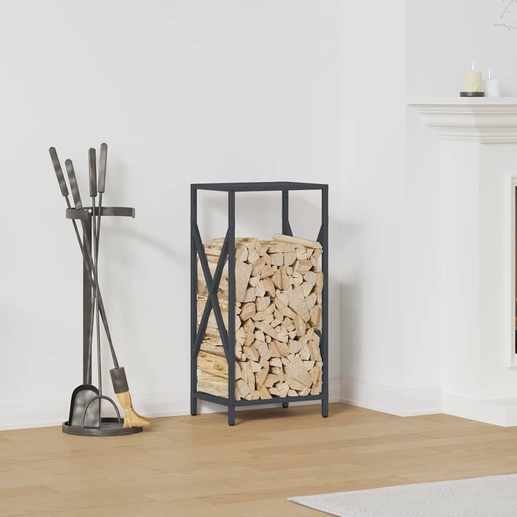 Brandhoutrek 34x25x70 cm koudgewalst staal antracietkleurig is nu te koop bij PeponiXL, paradijselijk wonen!