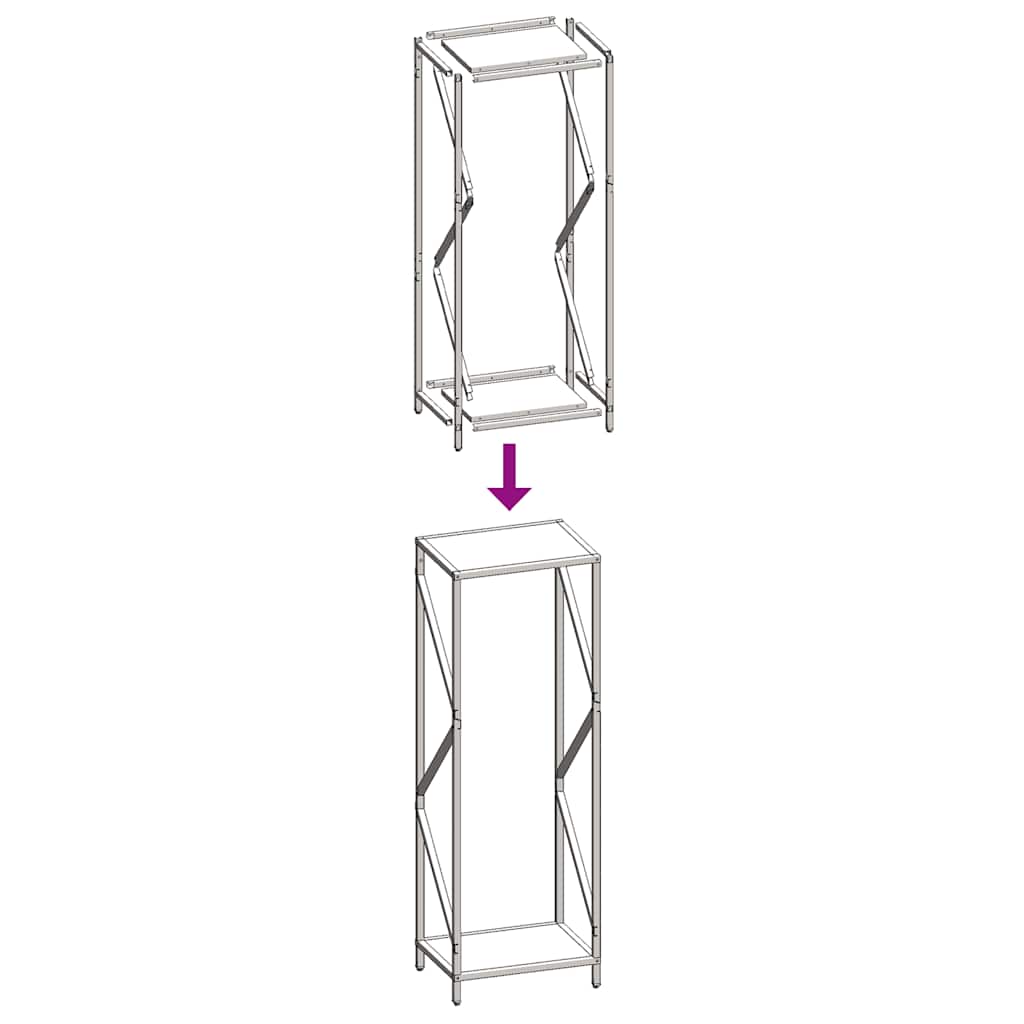 Brandhoutrek 34x25x100 cm koudgewalst staal antracietkleurig is nu te koop bij PeponiXL, paradijselijk wonen!