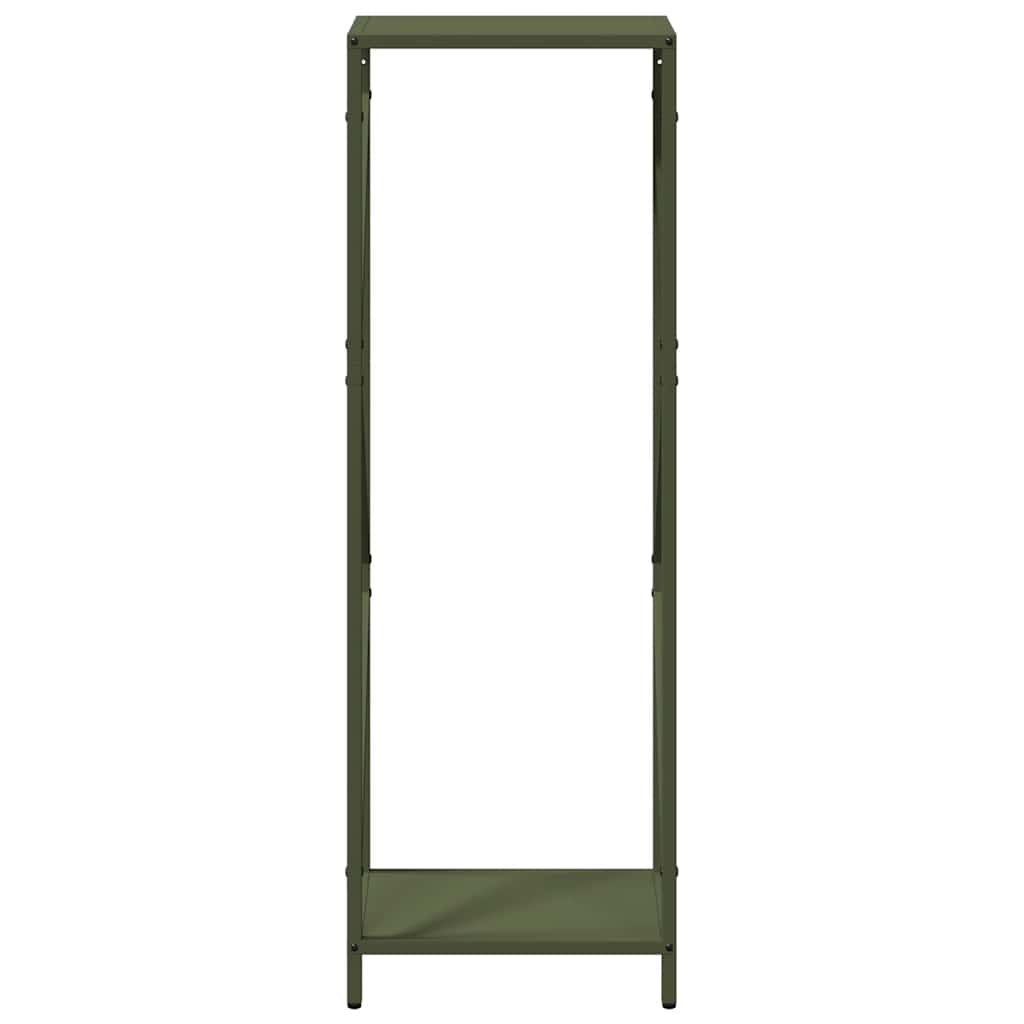 Brandhoutrek 34x25x100 cm koudgewalst staal olijfgroen is nu te koop bij PeponiXL, paradijselijk wonen!
