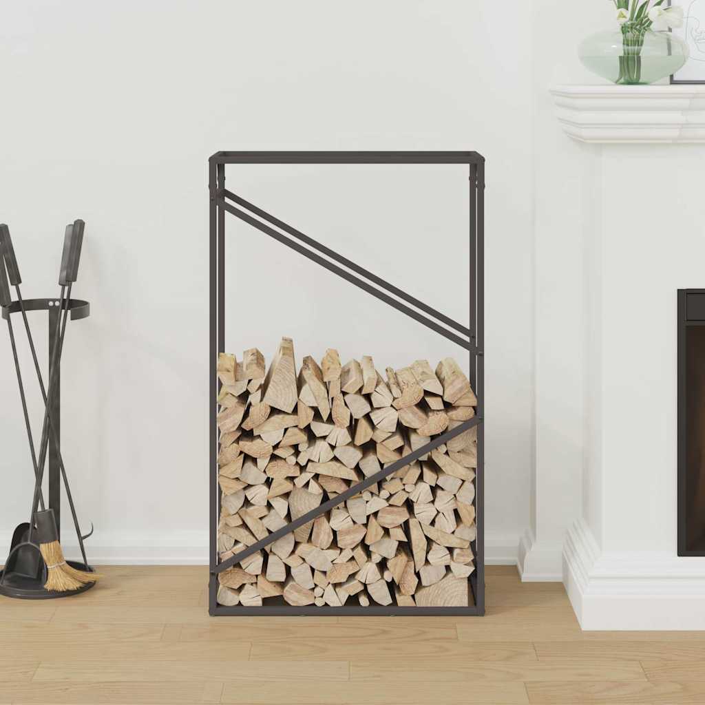 Brandhoutrek 60x25x100 cm koudgewalst staal zwart is nu te koop bij PeponiXL, paradijselijk wonen!