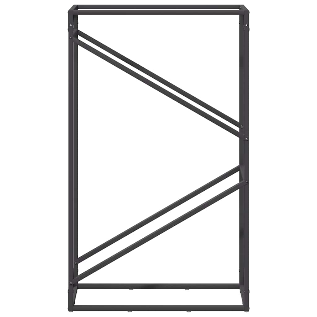 Brandhoutrek 60x25x100 cm koudgewalst staal zwart is nu te koop bij PeponiXL, paradijselijk wonen!
