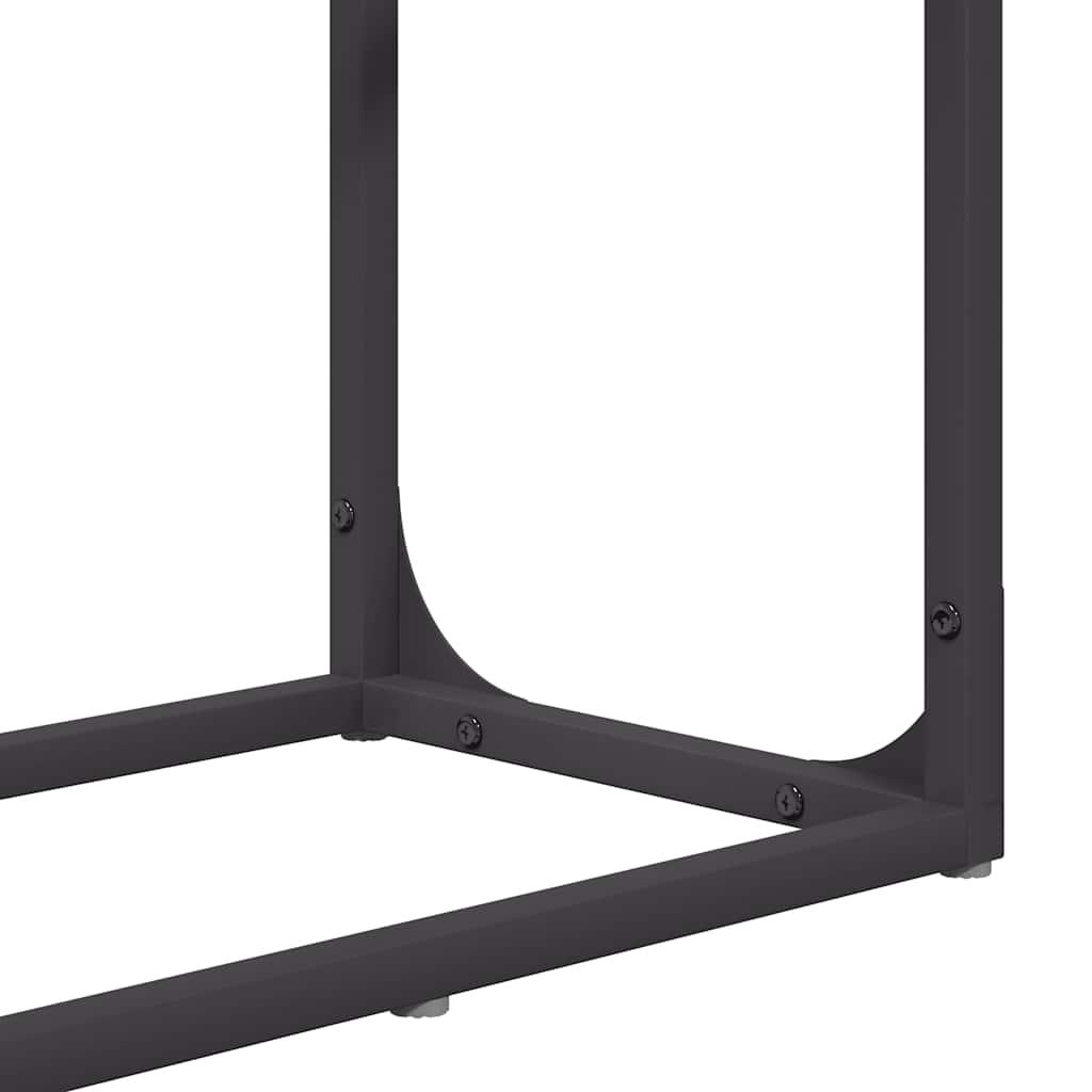 Brandhoutrek 60x25x100 cm koudgewalst staal zwart is nu te koop bij PeponiXL, paradijselijk wonen!