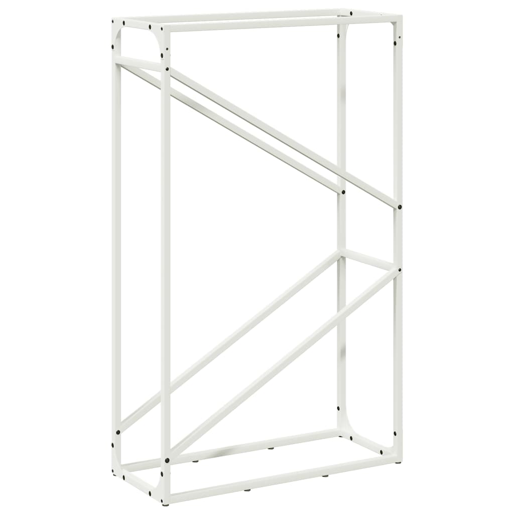 Brandhoutrek 60x25x100 cm koudgewalst staal wit is nu te koop bij PeponiXL, paradijselijk wonen!