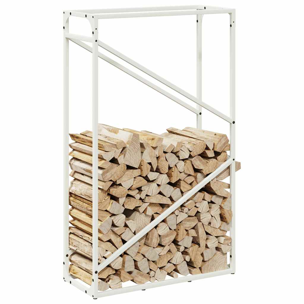 Brandhoutrek 60x25x100 cm koudgewalst staal wit is nu te koop bij PeponiXL, paradijselijk wonen!