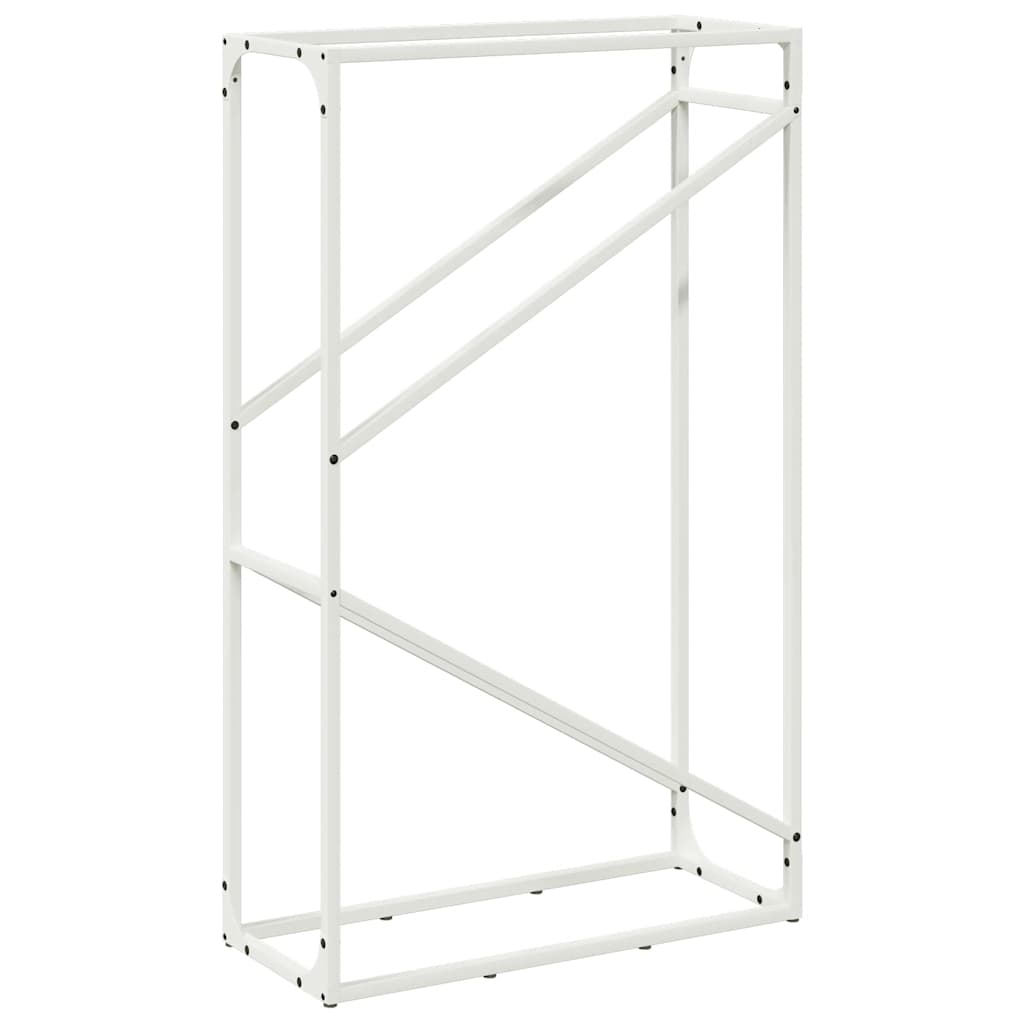 Brandhoutrek 60x25x100 cm koudgewalst staal wit is nu te koop bij PeponiXL, paradijselijk wonen!