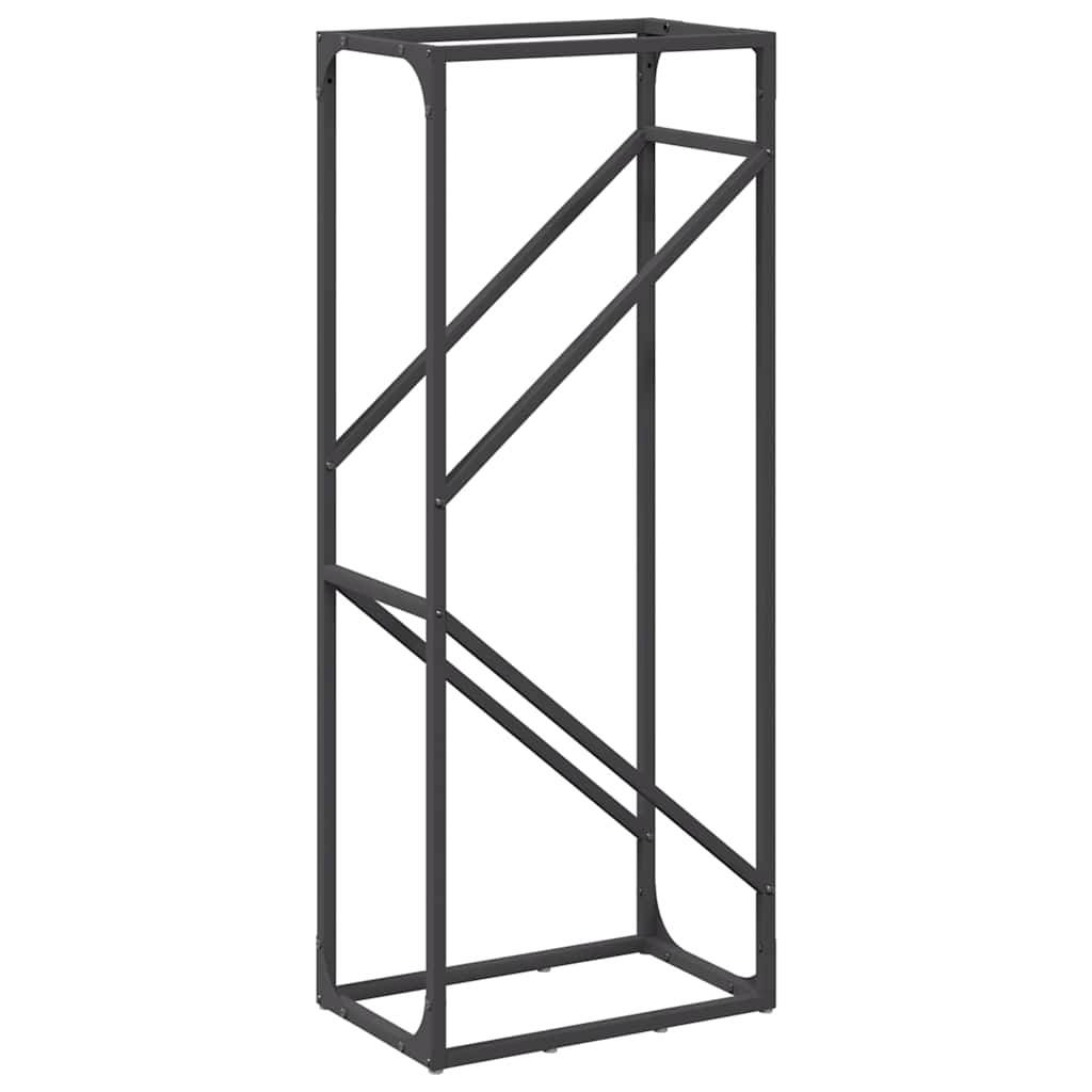 Brandhoutrek 40x25x100 cm koudgewalst staal zwart is nu te koop bij PeponiXL, paradijselijk wonen!