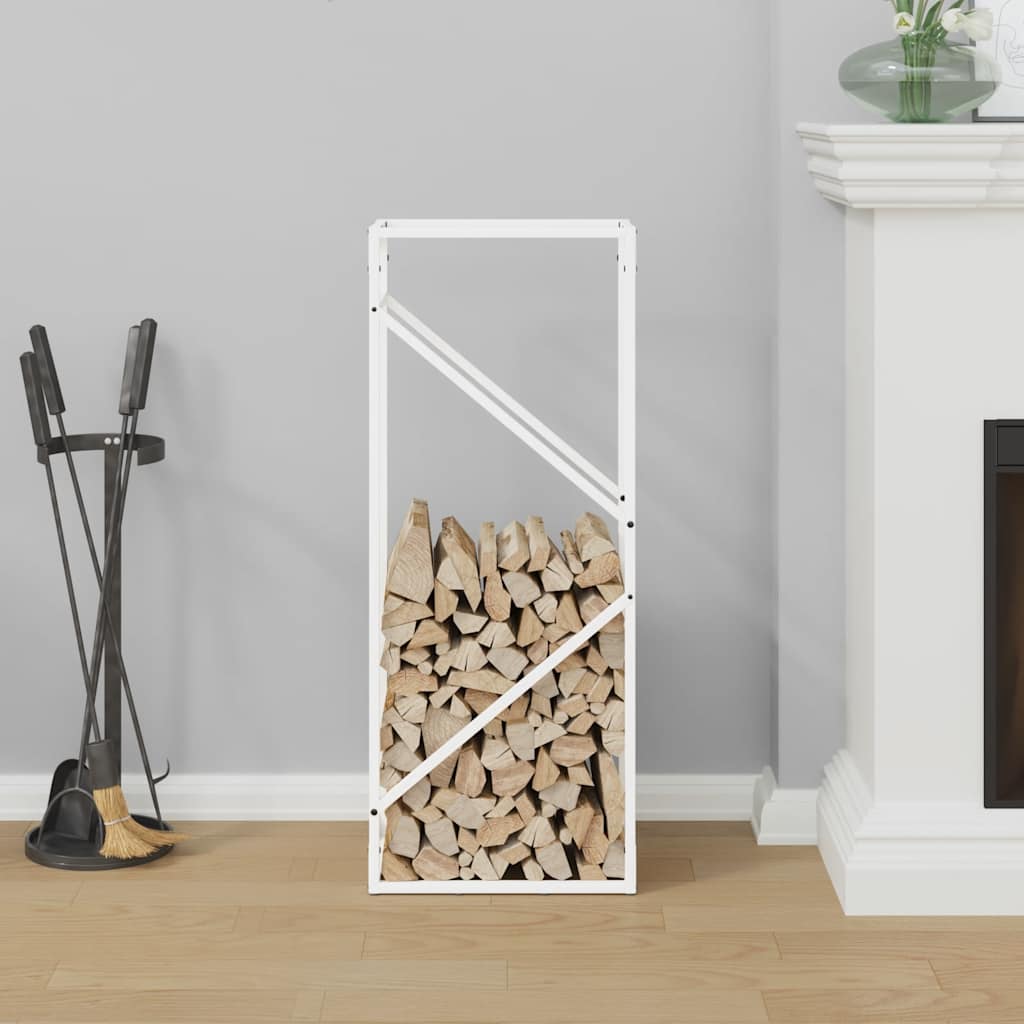 Brandhoutrek 40x25x100 cm koudgewalst staal wit is nu te koop bij PeponiXL, paradijselijk wonen!