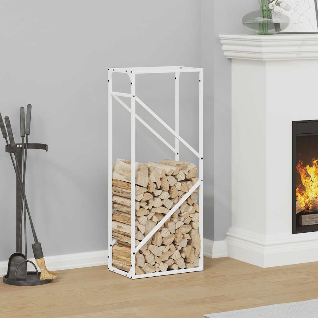 Brandhoutrek 40x25x100 cm koudgewalst staal wit is nu te koop bij PeponiXL, paradijselijk wonen!