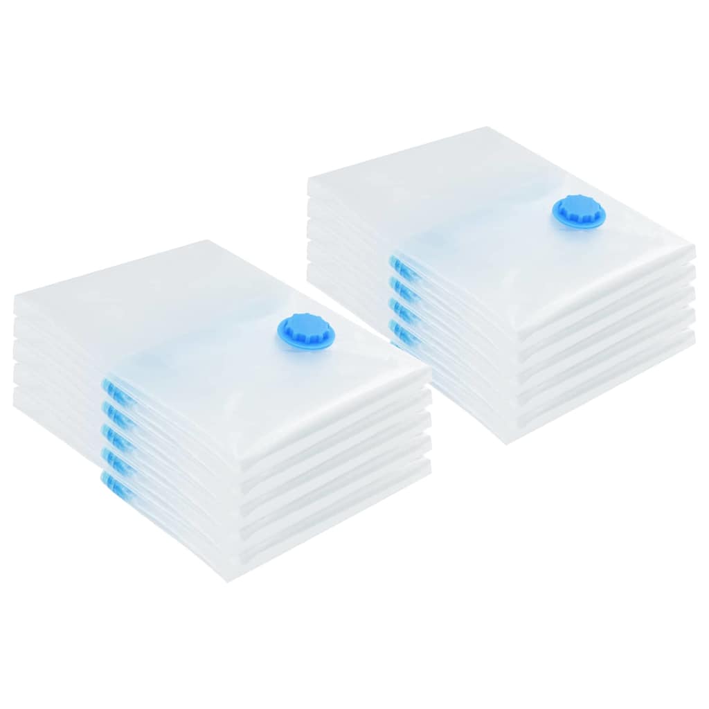 Opslagzakken met opslag 10 pcs Transparant en Blauw 70 x 50 cm is nu te koop bij PeponiXL, paradijselijk wonen!