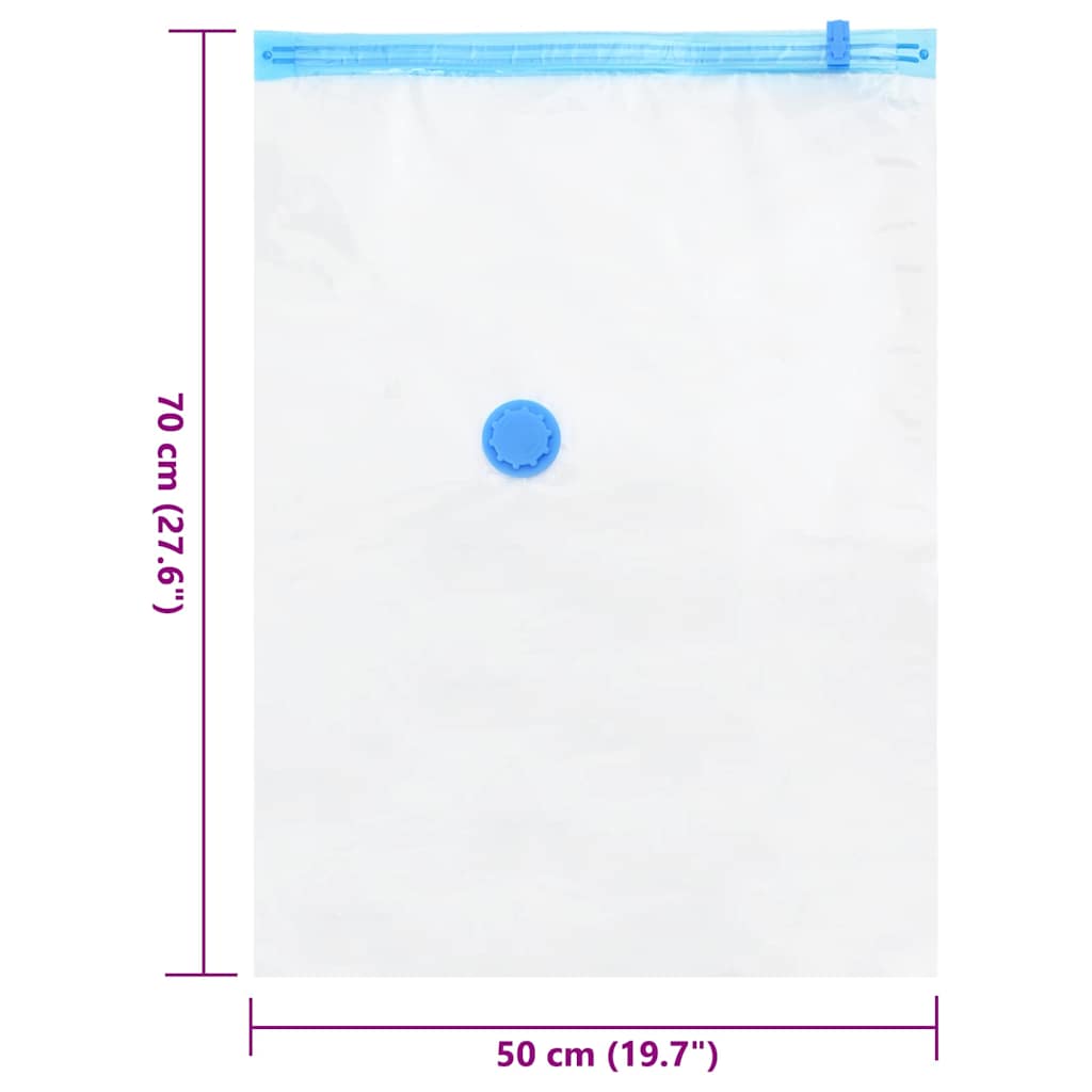 Opslagzakken met opslag 20 pcs Transparant en Blauw 70 x 50 cm is nu te koop bij PeponiXL, paradijselijk wonen!