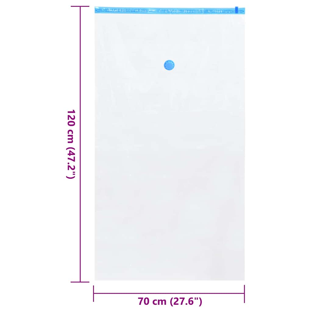Opslagzakken met opslag 5 pcs Transparant en Blauw 120 x 70 cm is nu te koop bij PeponiXL, paradijselijk wonen!