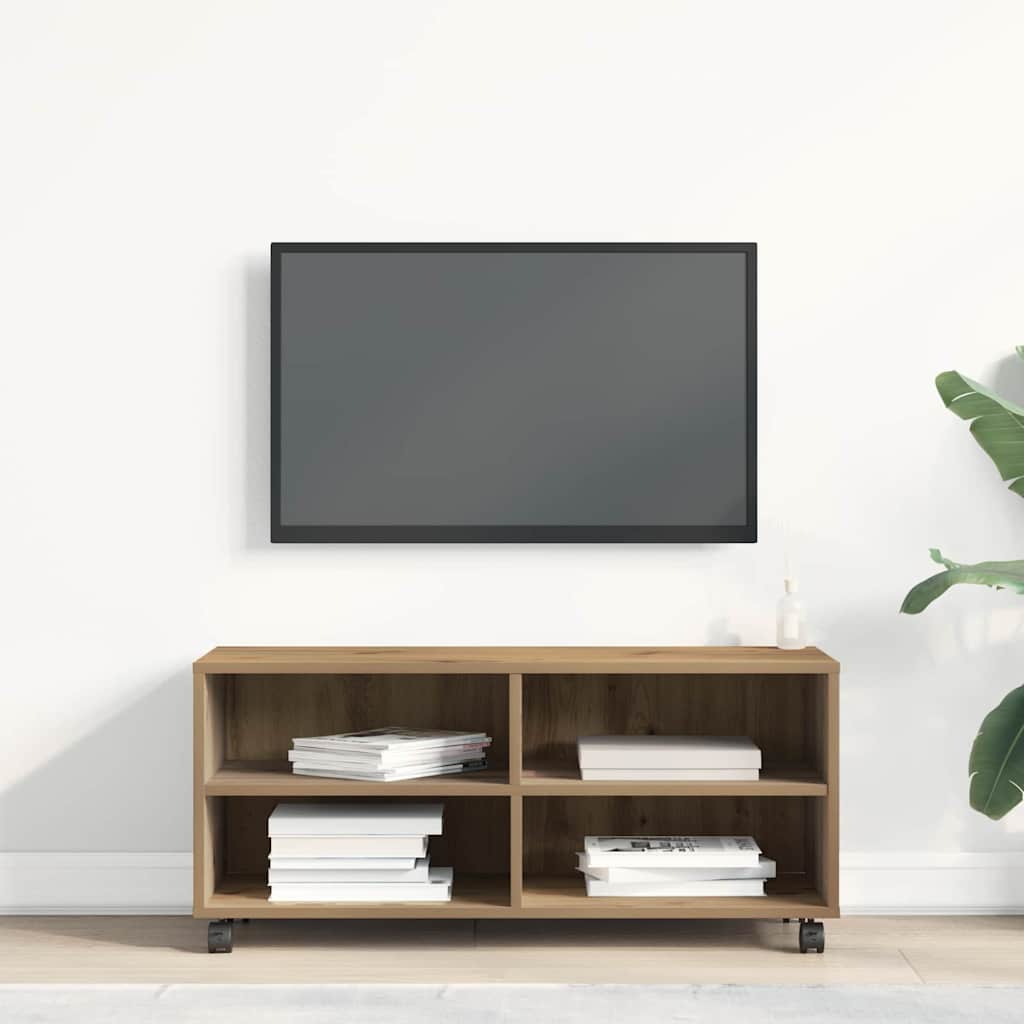 TV-kast Bruin 90 x 35 x 40,5 cm Bewerkt hout is nu te koop bij PeponiXL, paradijselijk wonen!