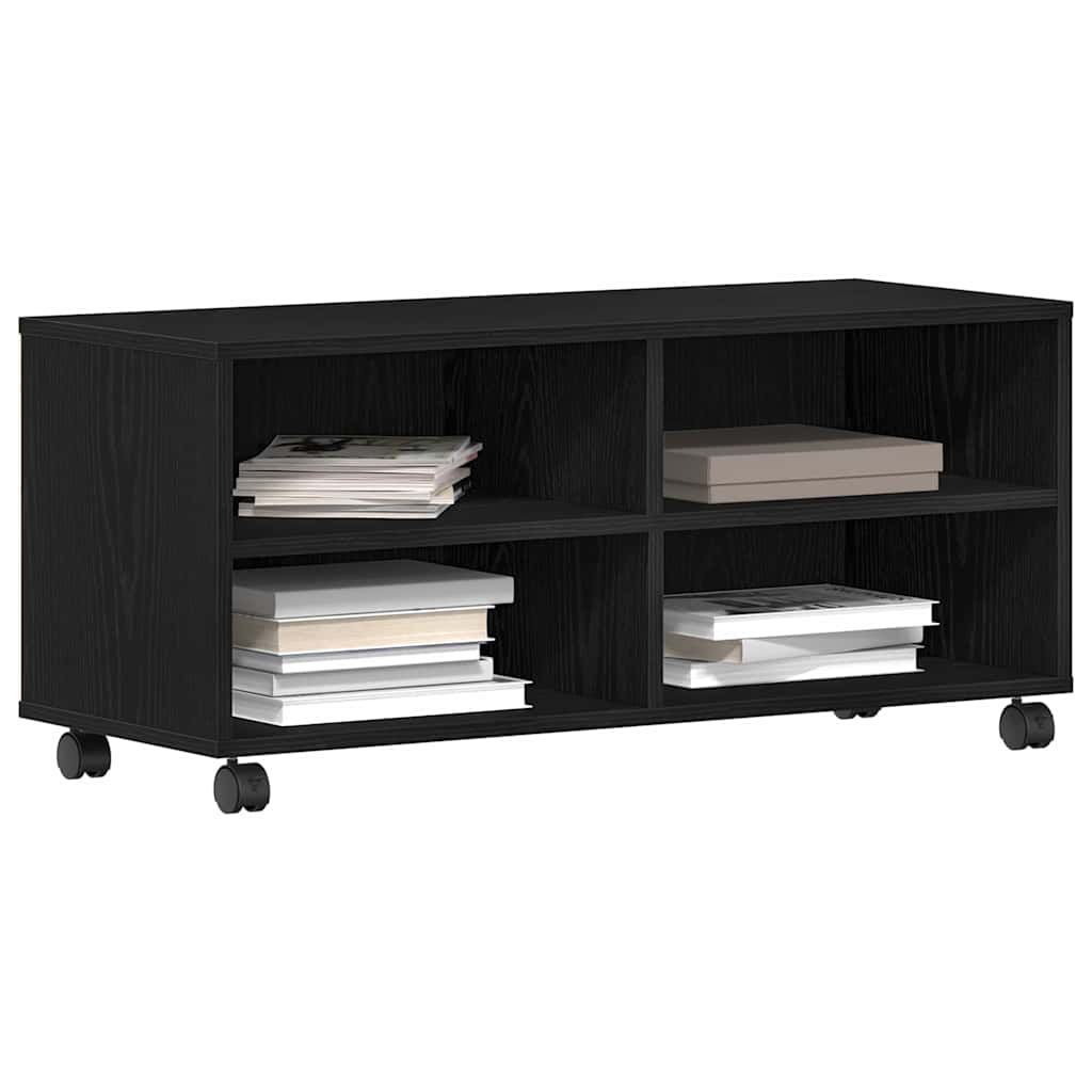 TV-kast Zwart 90 x 35 x 40,5 cm Bewerkt hout is nu te koop bij PeponiXL, paradijselijk wonen!