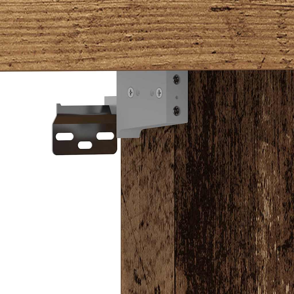 TV-kast Wandgemonteerd Oud hout 152 x 22 x 113 cm Bewerkt hout is nu te koop bij PeponiXL, paradijselijk wonen!