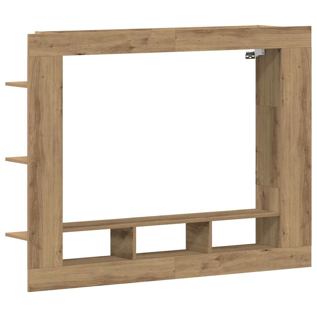 TV-kast artisanaal eikenkleurig 152 x 22 x 113 cm Bewerkt hout is nu te koop bij PeponiXL, paradijselijk wonen!
