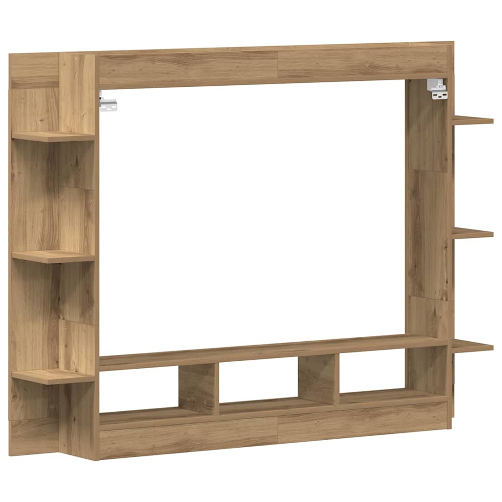 TV-kast artisanaal eikenkleurig 152 x 22 x 113 cm Bewerkt hout is nu te koop bij PeponiXL, paradijselijk wonen!
