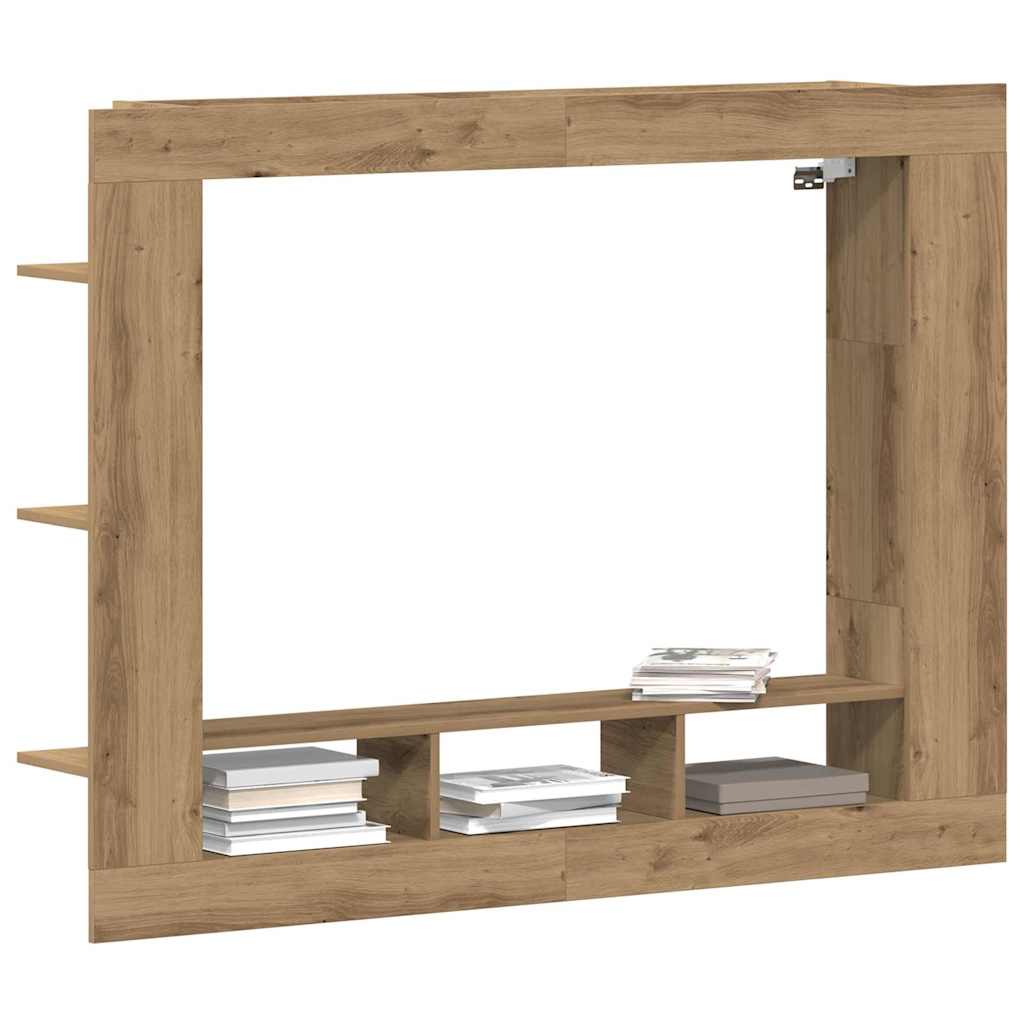TV-kast artisanaal eikenkleurig 152 x 22 x 113 cm Bewerkt hout is nu te koop bij PeponiXL, paradijselijk wonen!