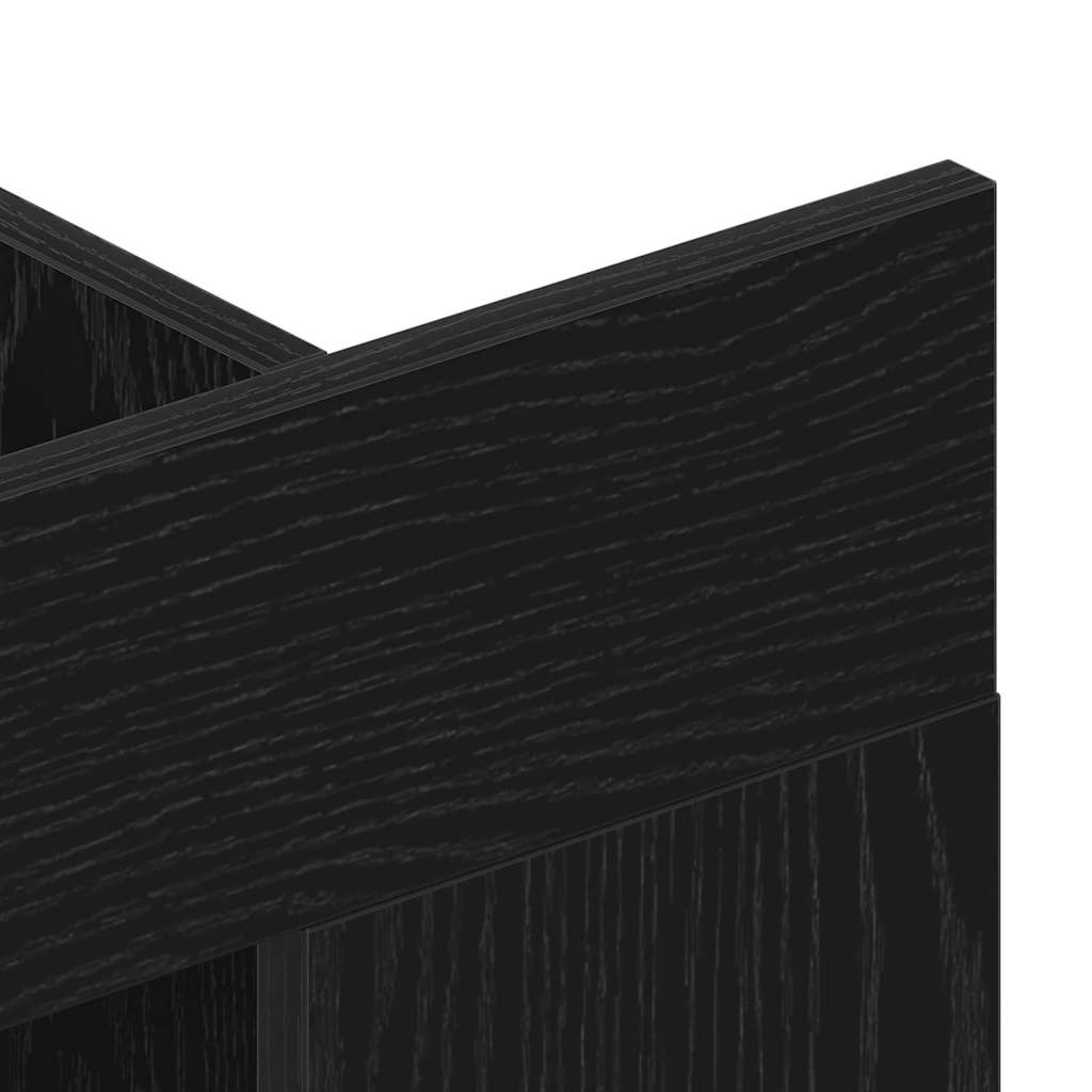 TV-kast Zwart eiken 152 x 22 x 113 cm Bewerkt hout is nu te koop bij PeponiXL, paradijselijk wonen!