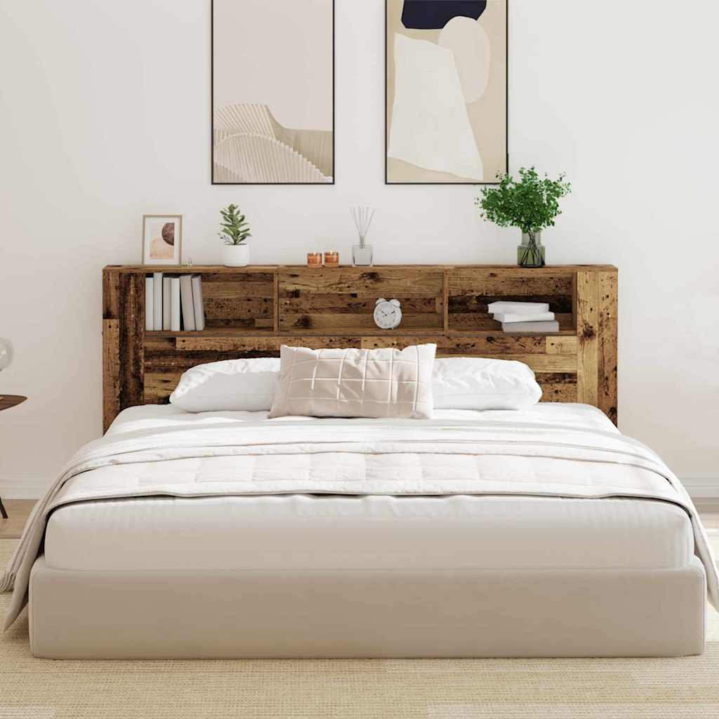 Hoofdeinde kas Oudhout 220 x 18,5 x 102,5 cm Bewerkt hout is nu te koop bij PeponiXL, paradijselijk wonen!