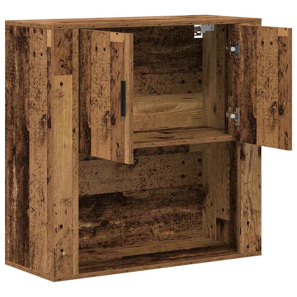 Wandkast met plank Oud Hout 80 x 33 x 80 cm Bewerkt hout is nu te koop bij PeponiXL, paradijselijk wonen!