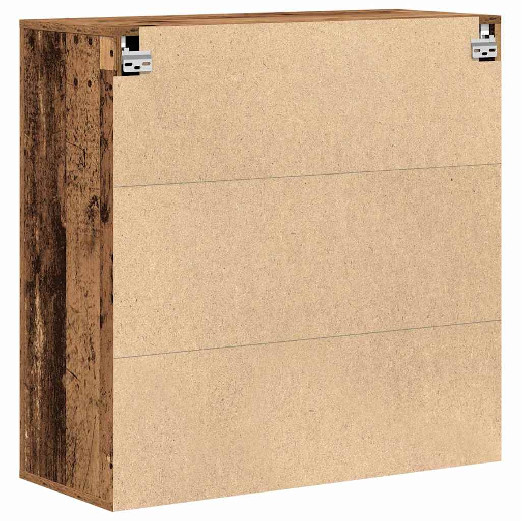 Wandkast met plank Oud Hout 80 x 33 x 80 cm Bewerkt hout is nu te koop bij PeponiXL, paradijselijk wonen!