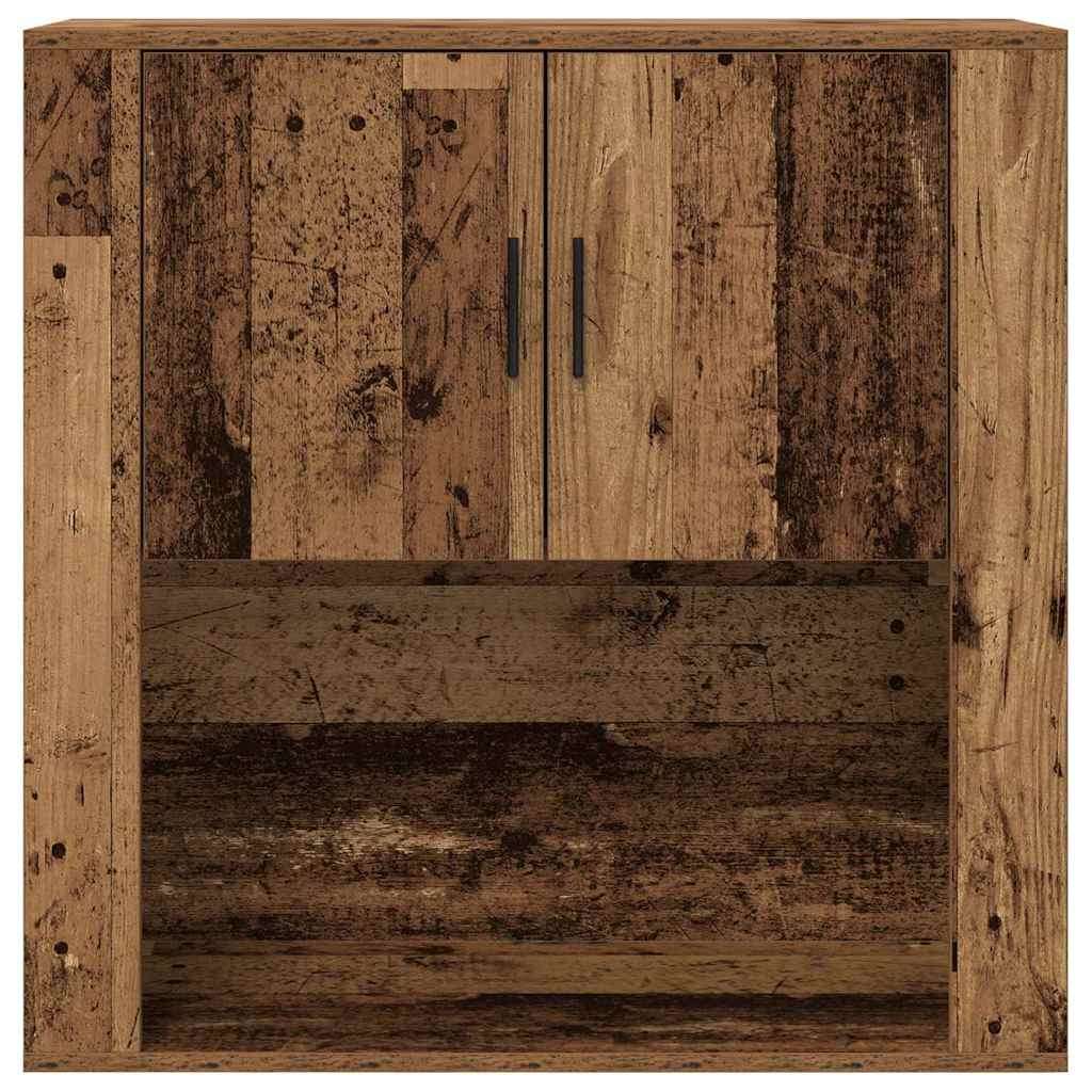 Wandkast met plank Oud Hout 80 x 33 x 80 cm Bewerkt hout is nu te koop bij PeponiXL, paradijselijk wonen!