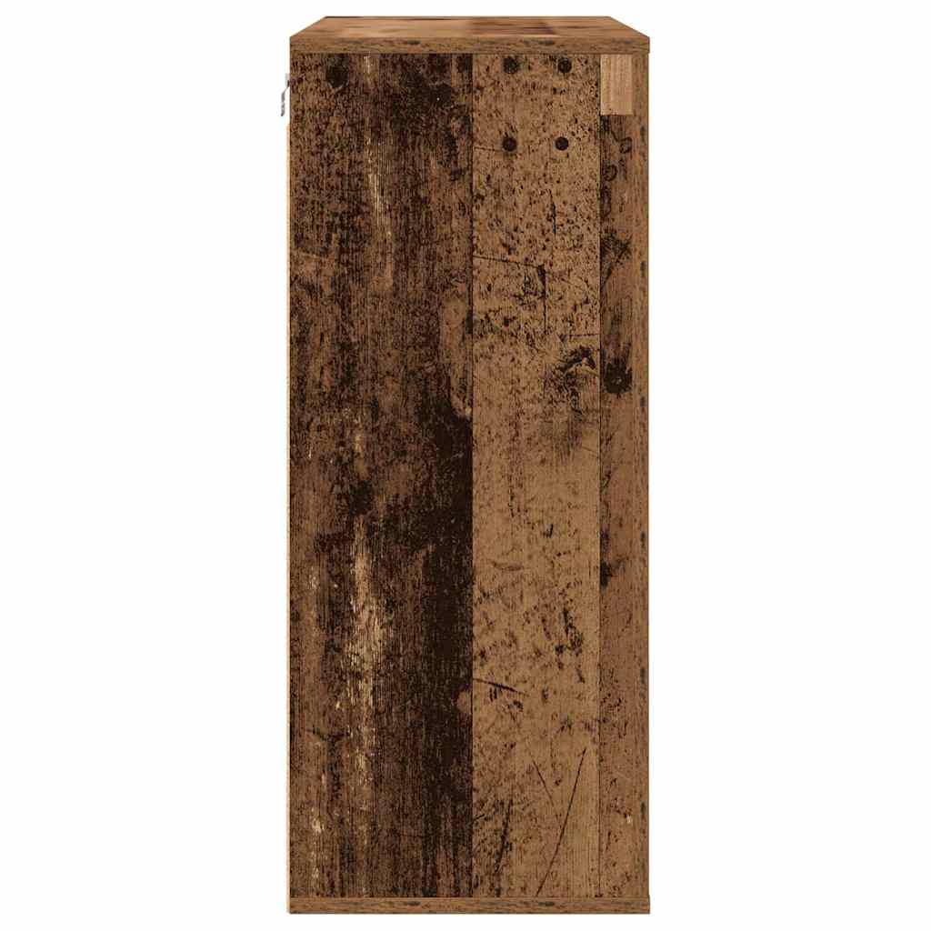 Wandkast met plank Oud Hout 80 x 33 x 80 cm Bewerkt hout is nu te koop bij PeponiXL, paradijselijk wonen!