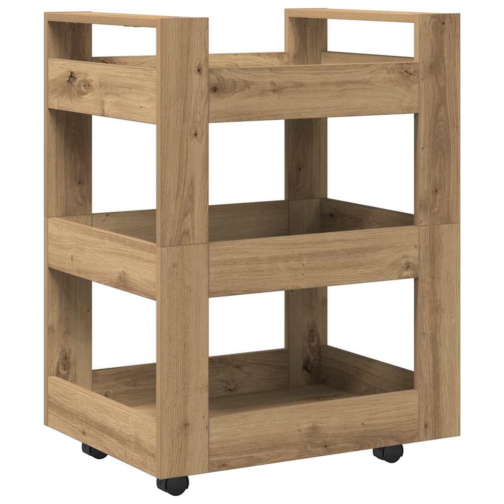 Keuken Trolley Artisan Eiken 60 x 45 x 80 cm Bewerkt hout is nu te koop bij PeponiXL, paradijselijk wonen!