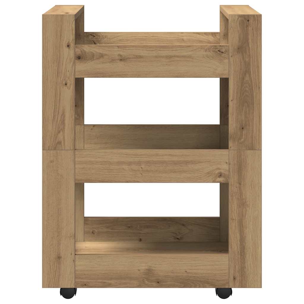Keuken Trolley Artisan Eiken 60 x 45 x 80 cm Bewerkt hout is nu te koop bij PeponiXL, paradijselijk wonen!