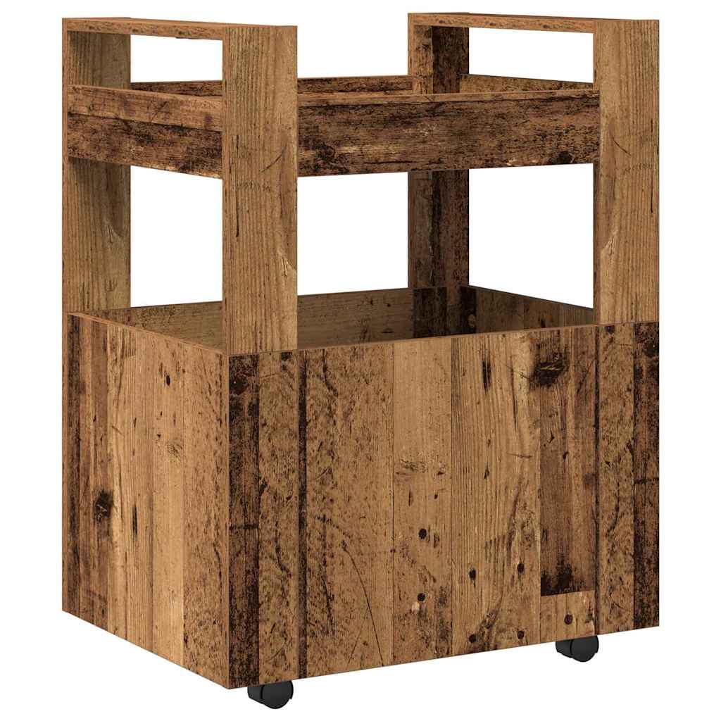 Keuken Trolley Oud hout 60 x 45 x 80 cm Bewerkt hout is nu te koop bij PeponiXL, paradijselijk wonen!