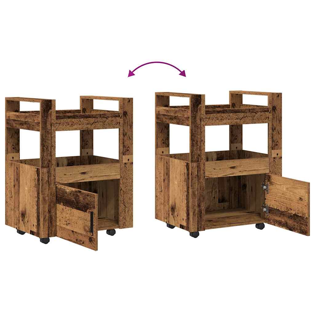 Keuken Trolley Oud hout 60 x 45 x 80 cm Bewerkt hout is nu te koop bij PeponiXL, paradijselijk wonen!