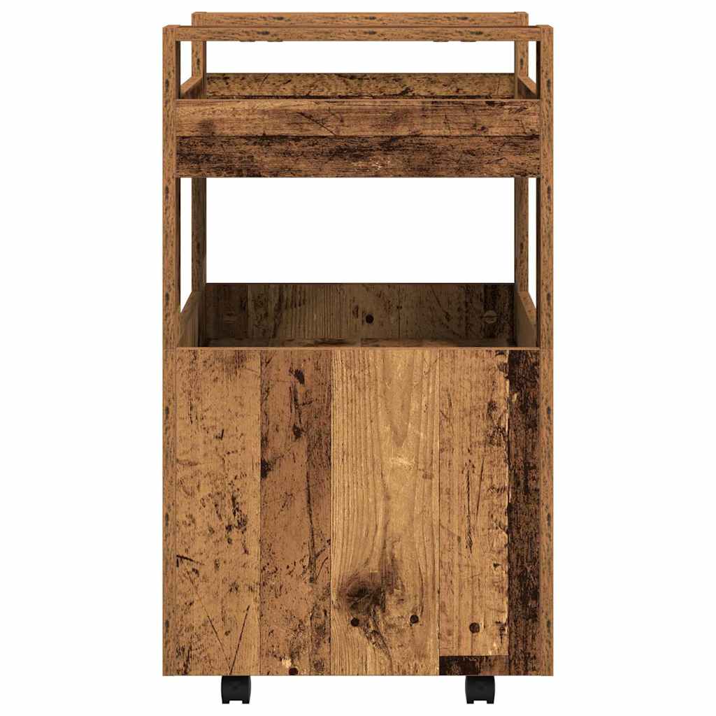 Keuken Trolley Oud hout 60 x 45 x 80 cm Bewerkt hout is nu te koop bij PeponiXL, paradijselijk wonen!