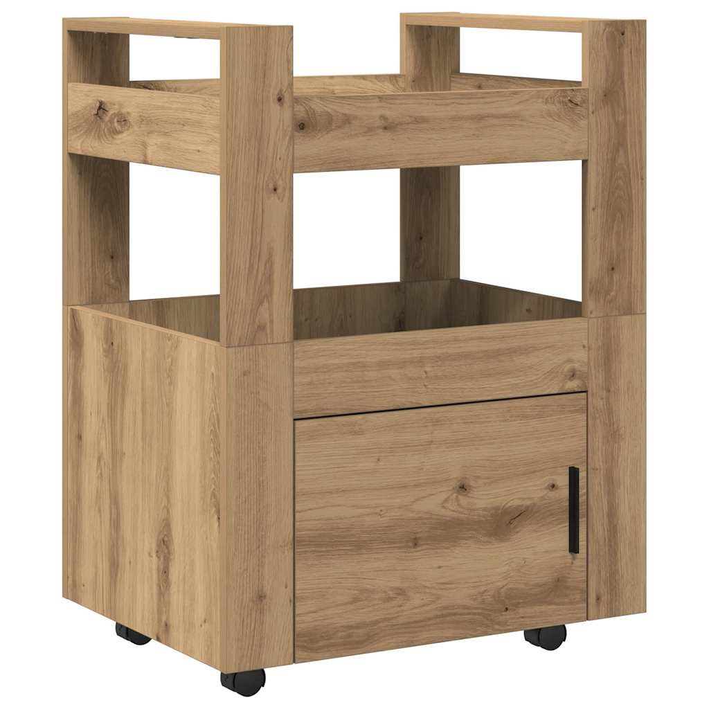 Keuken Trolley artisanaal eikenkleurig 60 x 45 x 80 cm is nu te koop bij PeponiXL, paradijselijk wonen!