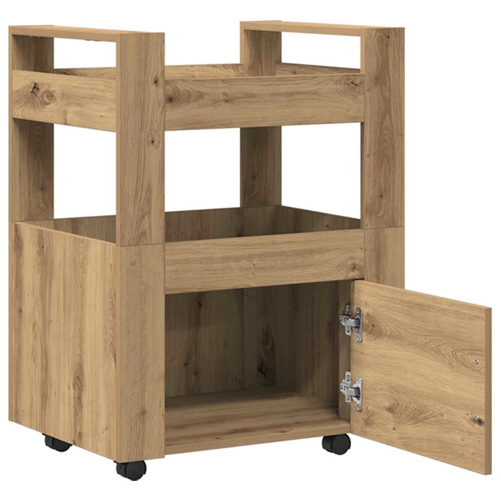 Keuken Trolley artisanaal eikenkleurig 60 x 45 x 80 cm is nu te koop bij PeponiXL, paradijselijk wonen!