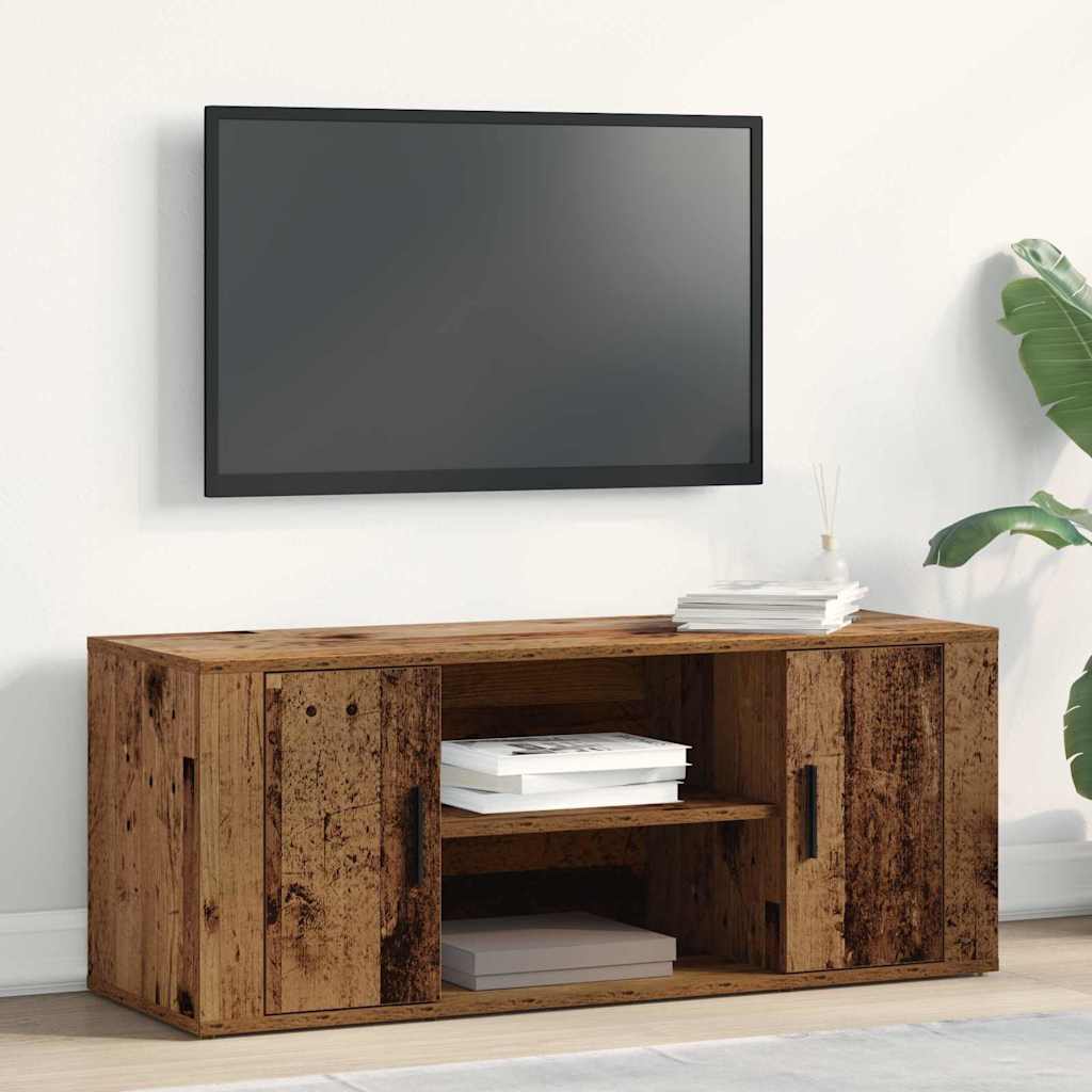TV-kast Oud hout 100 x 35 x 40 cm Bewerkt hout is nu te koop bij PeponiXL, paradijselijk wonen!