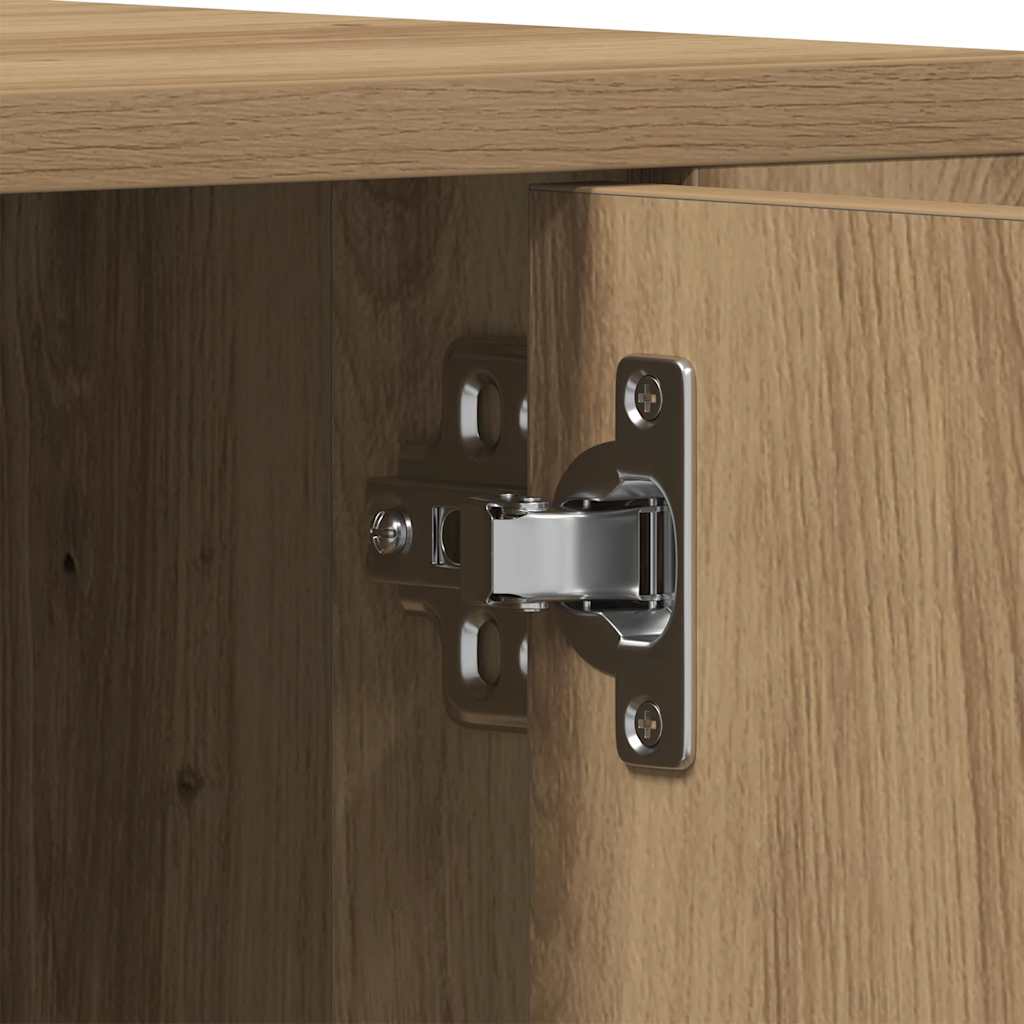 TV-kast artisanaal eikenkleurig 100 x 35 x 40 cm Bewerkt hout is nu te koop bij PeponiXL, paradijselijk wonen!