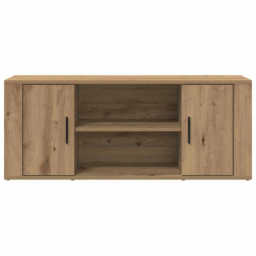 TV-kast artisanaal eikenkleurig 100 x 35 x 40 cm Bewerkt hout is nu te koop bij PeponiXL, paradijselijk wonen!