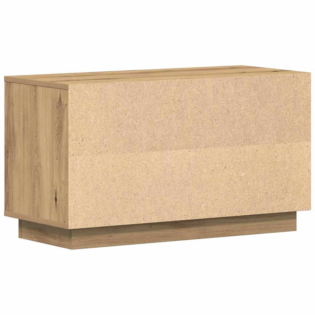 TV-kast artisanaal eikenkleurig 80 x 35 x 45 cm Bewerkt hout is nu te koop bij PeponiXL, paradijselijk wonen!