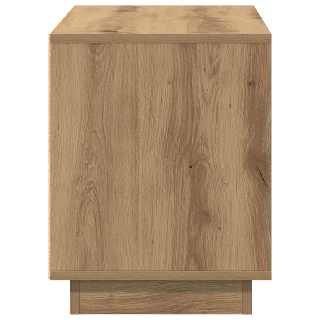 TV-kast artisanaal eikenkleurig 80 x 35 x 45 cm Bewerkt hout is nu te koop bij PeponiXL, paradijselijk wonen!