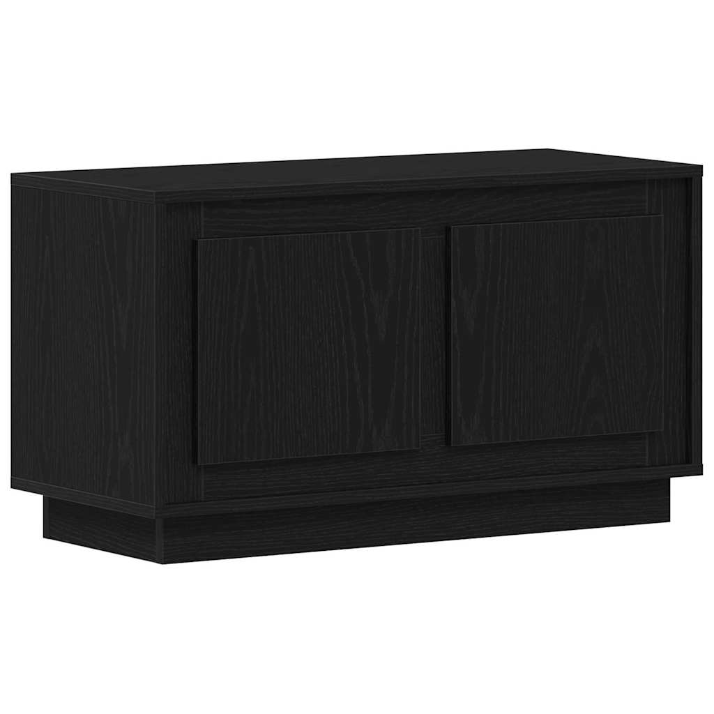 TV-kast Zwart eiken 80 x 35 x 45 cm Bewerkt hout is nu te koop bij PeponiXL, paradijselijk wonen!