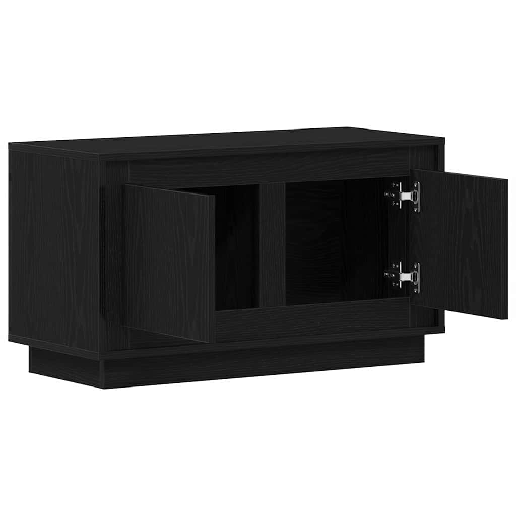 TV-kast Zwart eiken 80 x 35 x 45 cm Bewerkt hout is nu te koop bij PeponiXL, paradijselijk wonen!