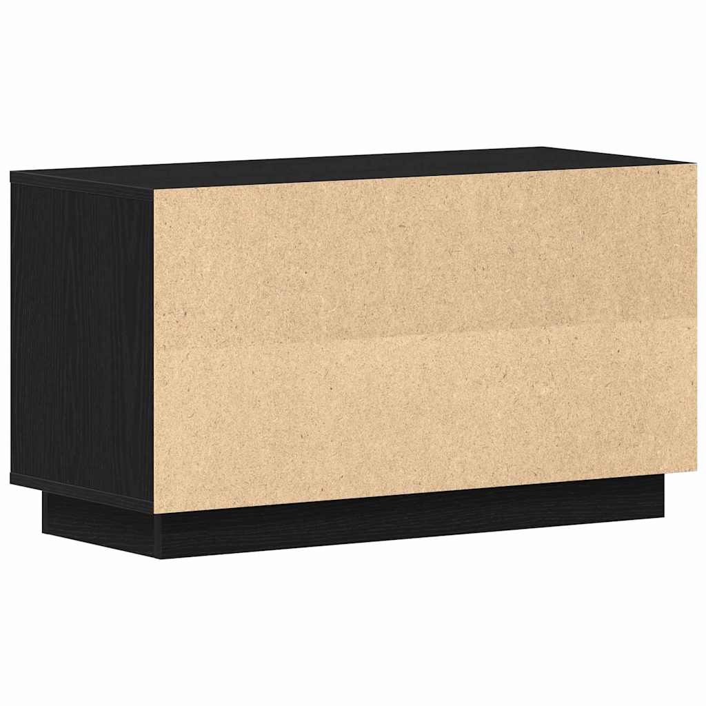 TV-kast Zwart eiken 80 x 35 x 45 cm Bewerkt hout is nu te koop bij PeponiXL, paradijselijk wonen!