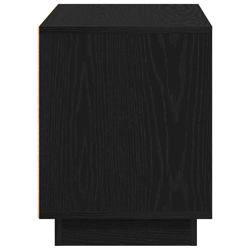 TV-kast Zwart eiken 80 x 35 x 45 cm Bewerkt hout is nu te koop bij PeponiXL, paradijselijk wonen!