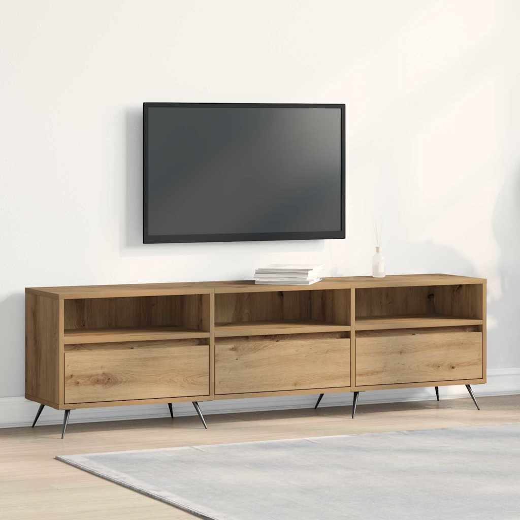 TV-kast artisanaal eikenkleurig 150 x 30 x 44,5 cm Bewerkt hout is nu te koop bij PeponiXL, paradijselijk wonen!